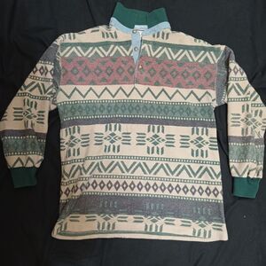 Vintage Windsor Shirt Company Men’s Knit Striped Sweater Colorful 90s-M